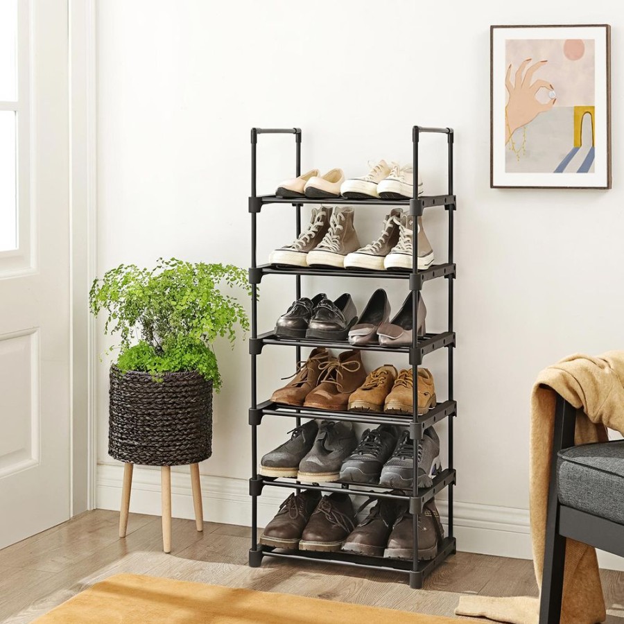 Songmics Meubles A Chaussures | Songmics-Etagere-Modulable-Noir-Lsa23