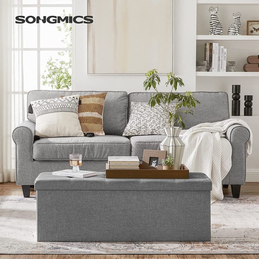 Songmics Bancs De Rangement | Songmics-Banc-Coffre-De-Rangement-Pliable-Lsf77