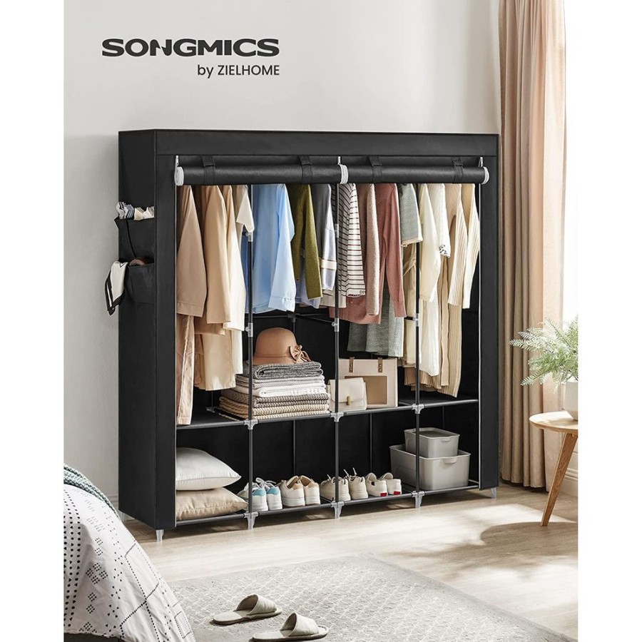 Songmics Armoires & Garde-Robes | Songmics-Armoire-En-Tissu-Noir-Ryg094