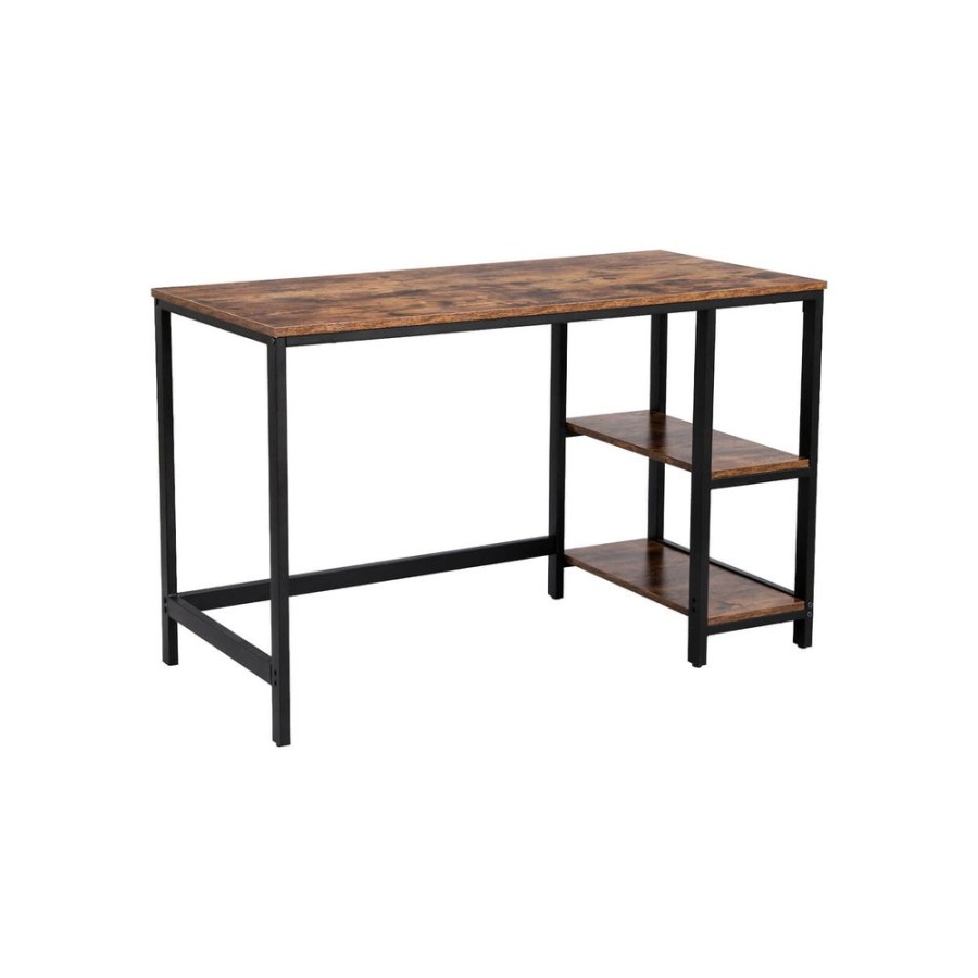 Songmics Bureau | Vasagle-Bureau-Informatique-Avec-2-Etageres-Lwd47