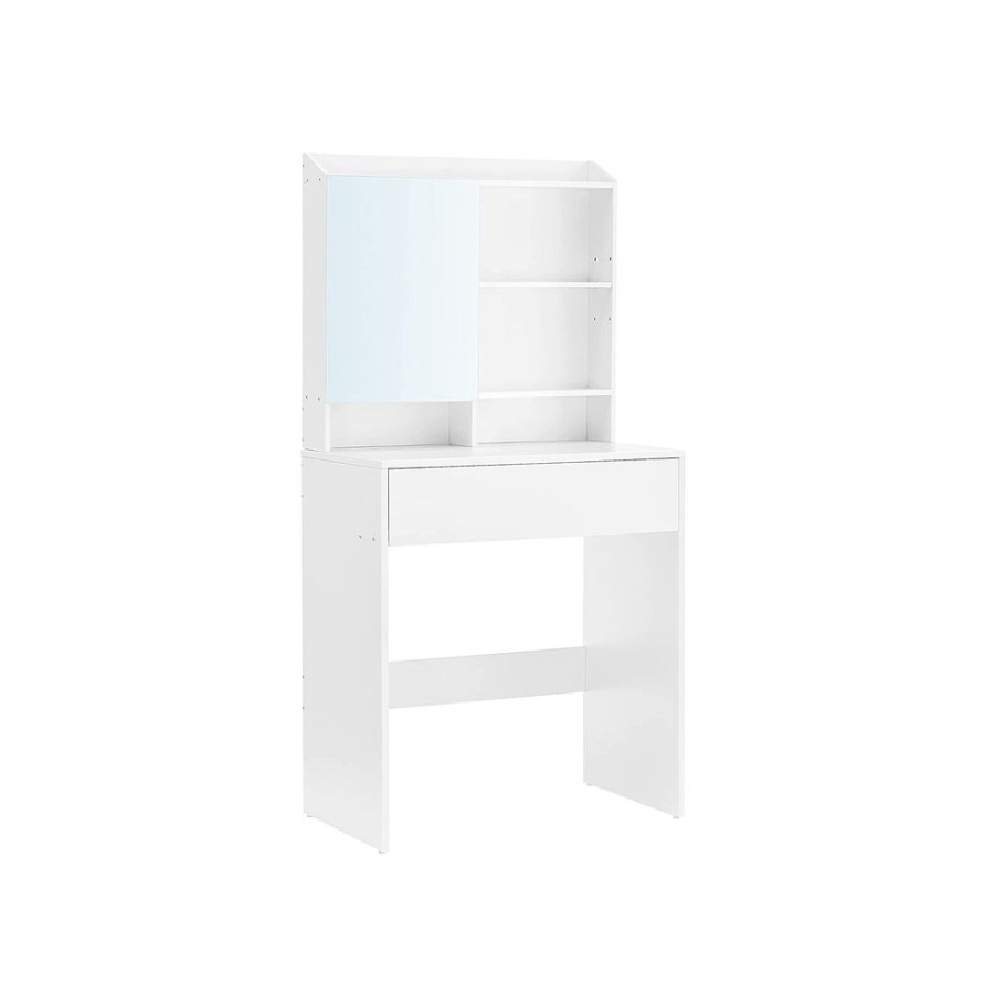 Songmics Coiffeuses | Songmics-Coiffeuse-Miroir-Blanc-Rdt118