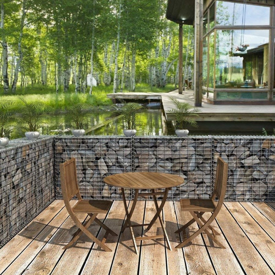 Songmics Gabion A Pierre | Songmics-2-Gabions-100-X-80-X-30-Cm-Ggb283