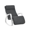 Songmics Fauteuil A Bascule | Songmics-Chaise-A-Bascule-Blanc-Gris-Fonce-Lyy011