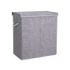 Songmics Paniers A Linge | Songmics-Panier-A-Linge-2-Compartiments-Pliable-Lcb02