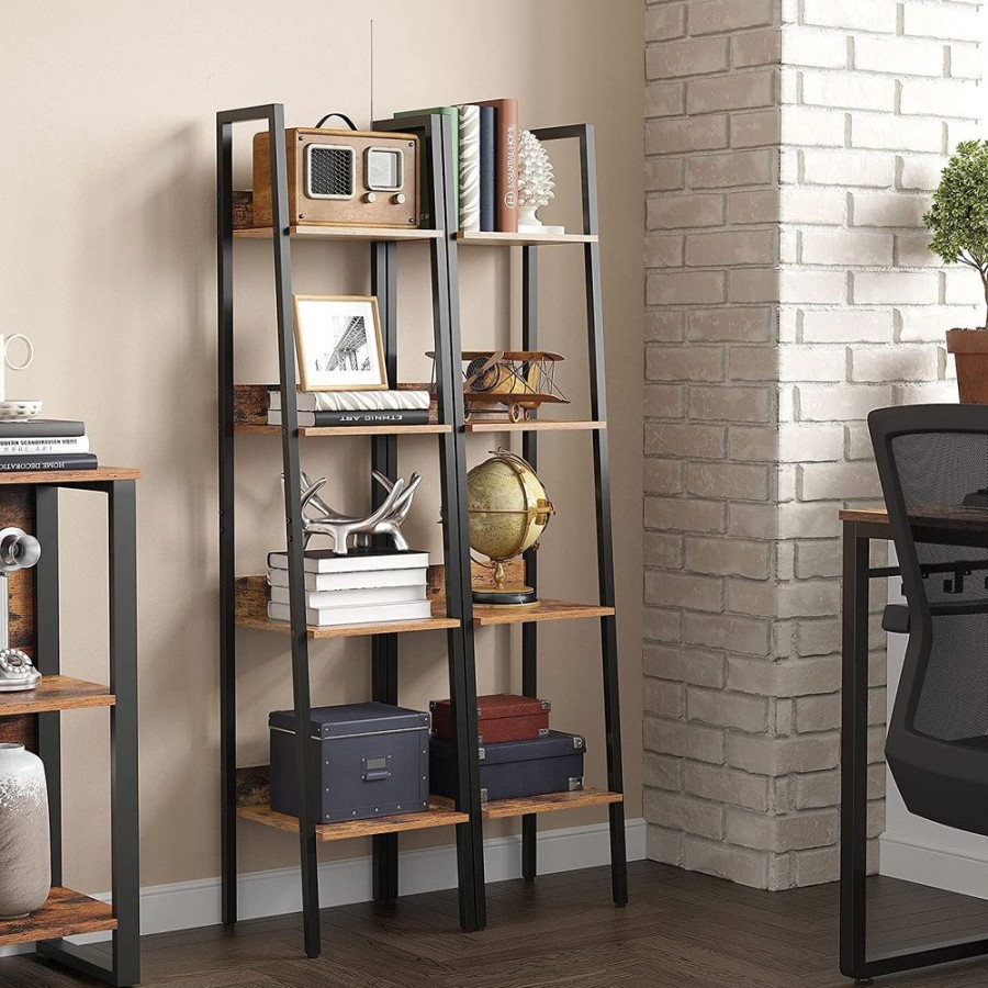 Songmics Etageres | Vasagle-Etagere-Echelle-4-Niveaux-Lls108