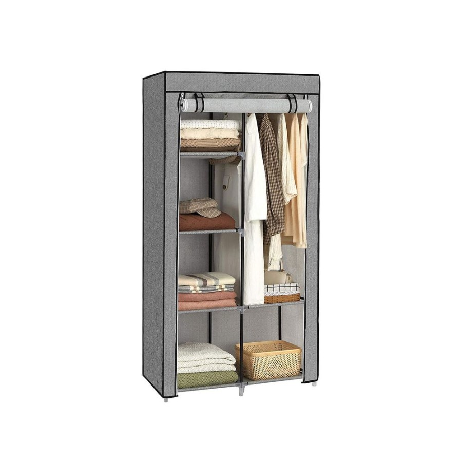 Songmics Armoires & Garde-Robes | Songmics-Armoire-En-Tissu-Gris-Ryg084