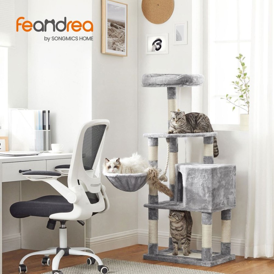 Songmics Arbres A Chat | Feandrea-Arbre-A-Chat-138-Cm-Gris-Clair-Pct60