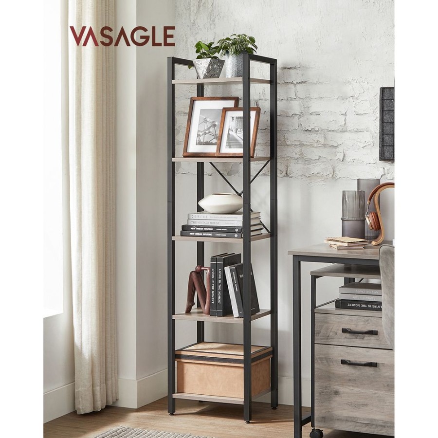 Songmics Etageres & Bibliotheques | Vasagle-Etagere-De-Rangement-A-5-Niveaux-Lls100