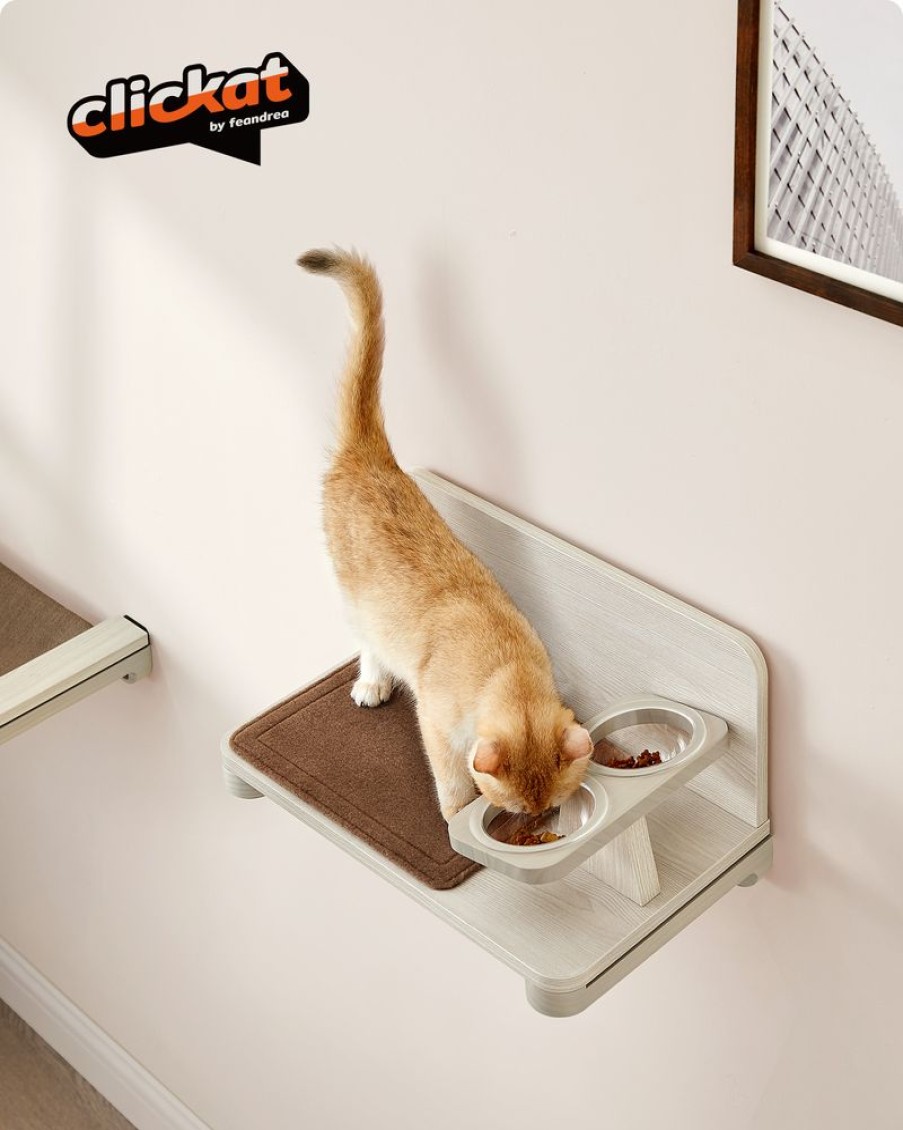 Songmics Clickat | Clickat-Meuble-Pour-Chat-Mural-Avec-Gamelle-Pck009