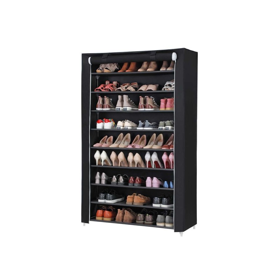 Songmics Meubles A Chaussures | Songmics-Porte-Chaussures-A-10-Niveaux-Avec-Housse-Rxj00