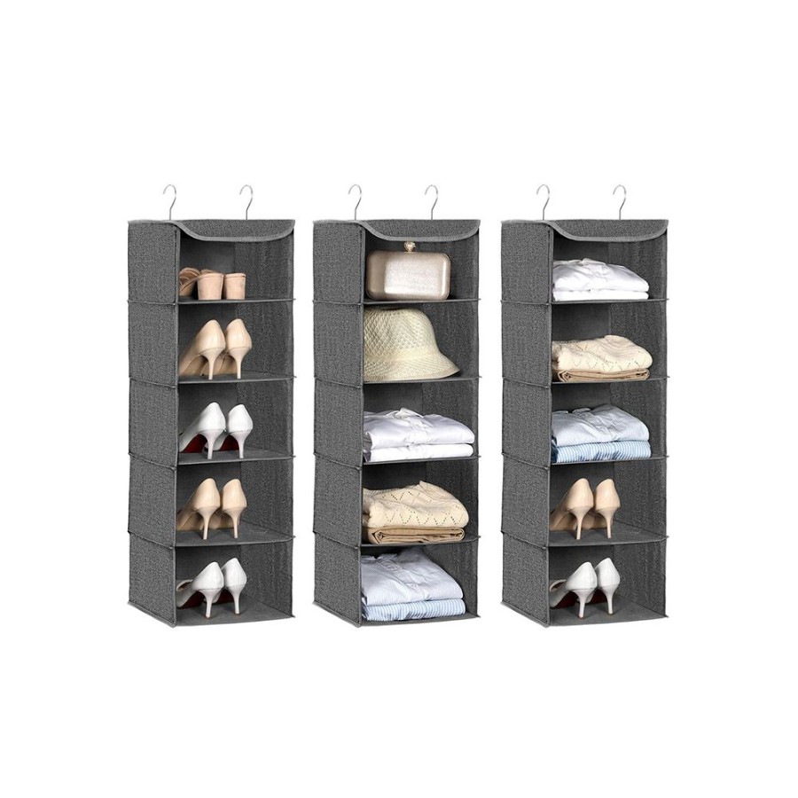 Songmics Rangements A Vetements | Songmics-Etagere-Suspendue-Gris-Rych06