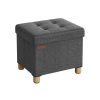 Songmics Bancs De Rangement | Songmics-Banc-Avec-Angement-Pliable-Gris-Fonce-Lsf012