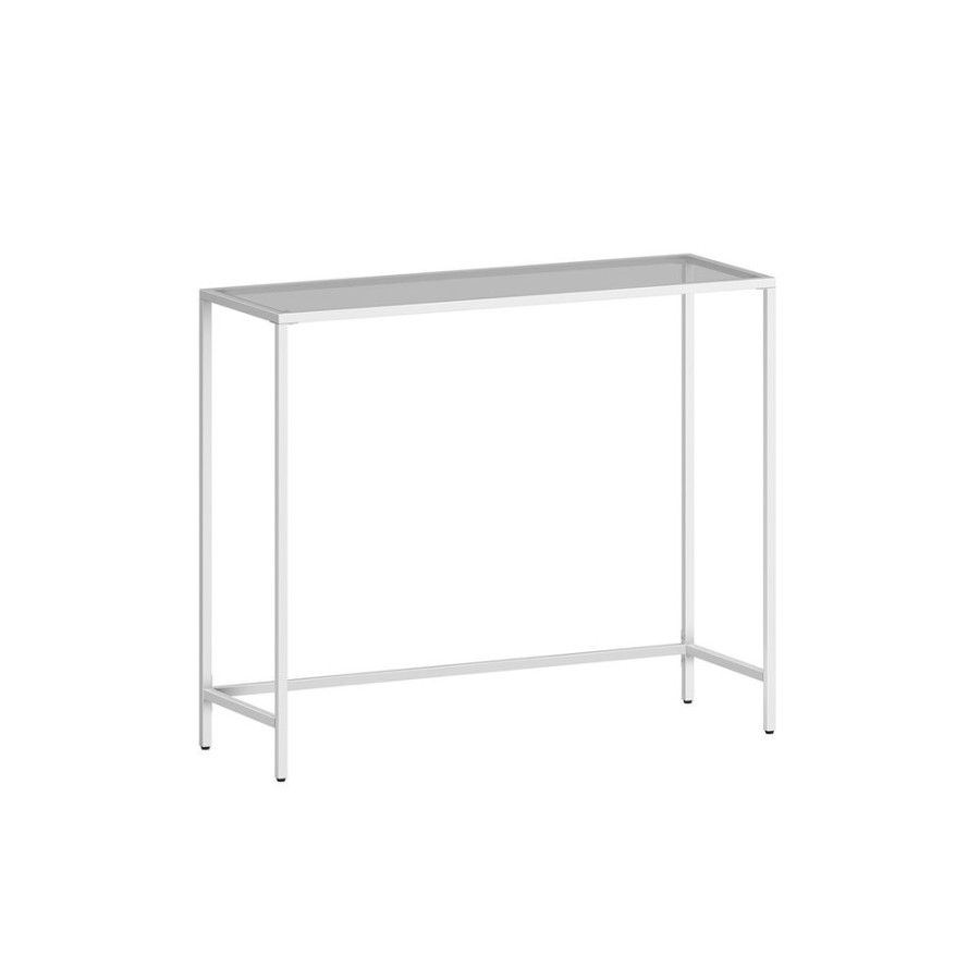 Songmics Tables Consoles | Vasagle-Table-Console-Verre-Noir-Lgt026