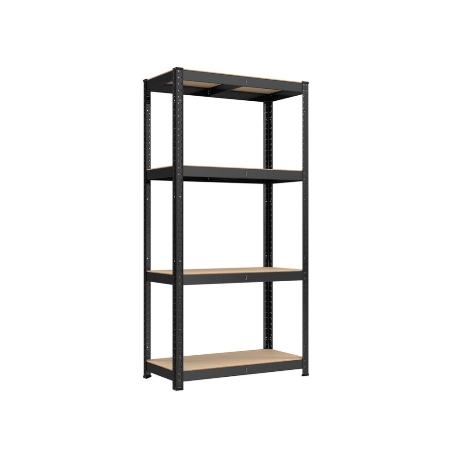 Songmics Etageres | Songmics-Etagere-De-Rangement-A-4-Niveaux-Noir-Glr044