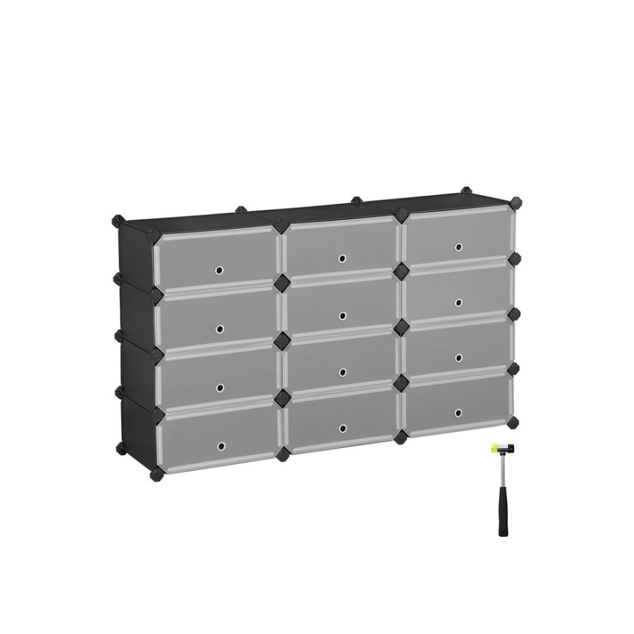 Songmics Meubles A Chaussures | Songmics-Rangement-Chaussures-Modulable-12-Compartiments-Lpc26