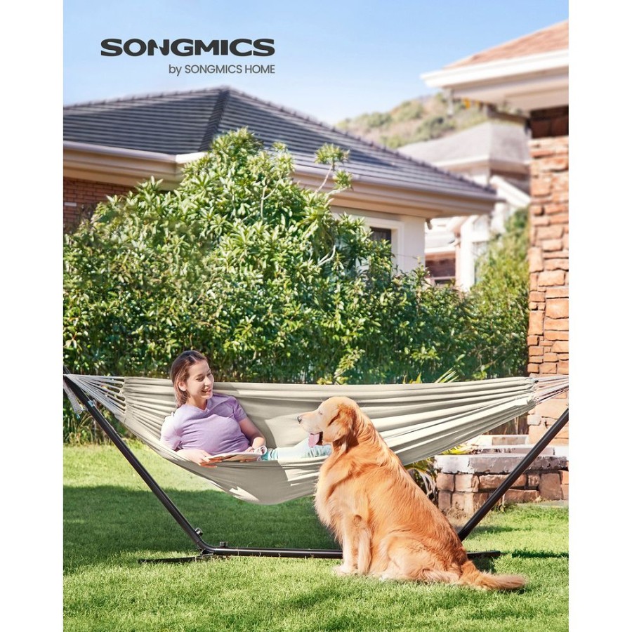 Songmics Transats | Songmics-Hamac-Avec-Support-Hauteur-Reglable-Ghs001