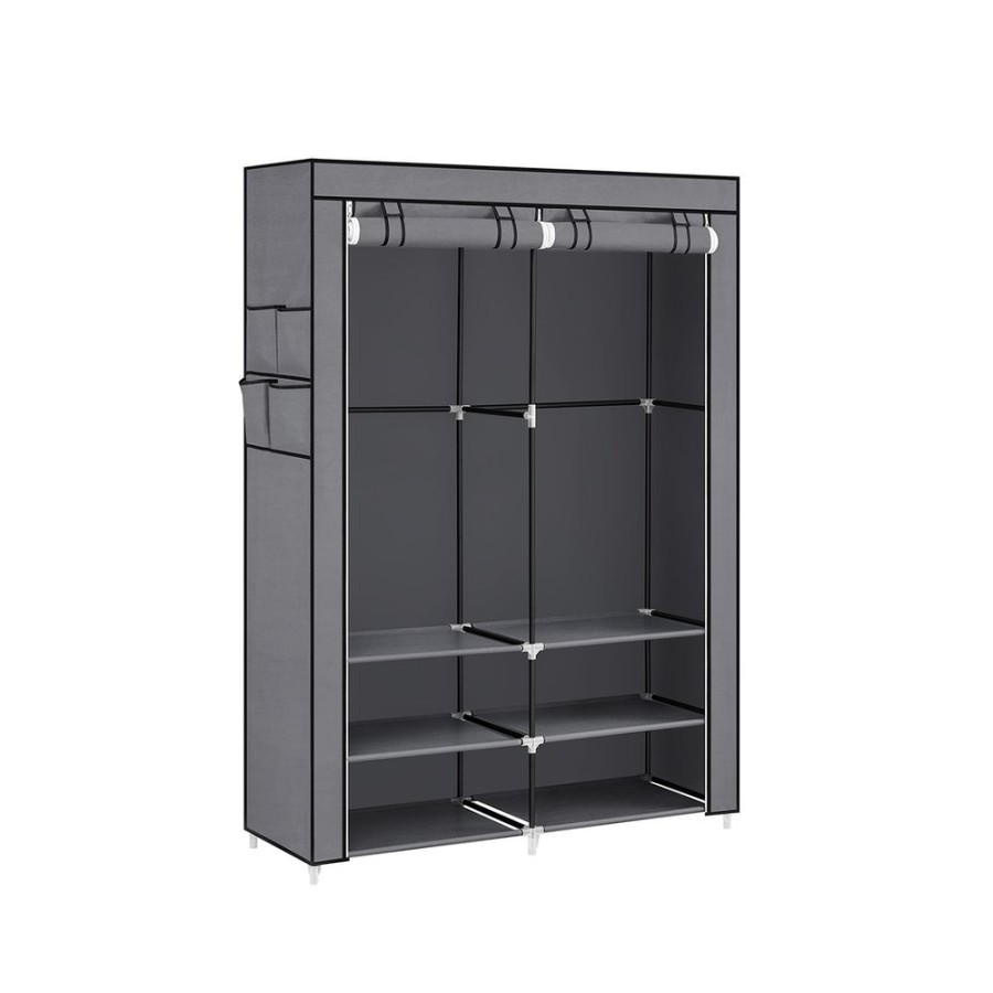 Songmics Armoires & Garde-Robes | Songmics-Armoire-De-Rangement-Avec-Housse-45-X-127-X-176-Cm-Gris-Ryg00