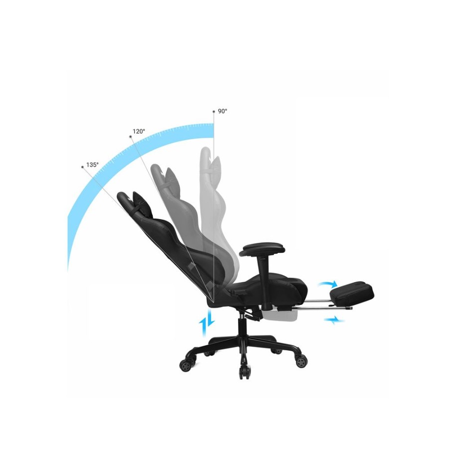 Songmics Chaises Gamer | Songmics-Fauteuil-Gamer-Avec-Repose-Pieds-Rcg52