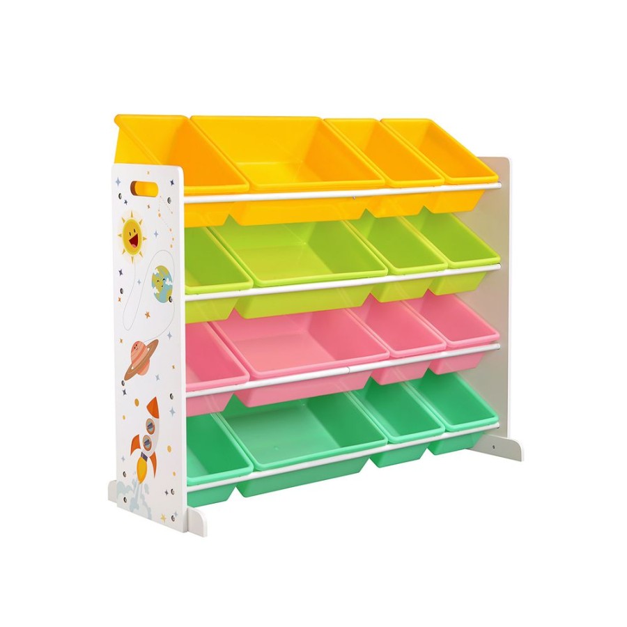 Songmics Etageres & Bibliotheques | Songmics-Etagere-Pour-Jouets-Avec-16-Coffres-Gkr070