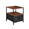 Songmics Tables D'Appoint | Songmics-Table-De-Nuit-Tiroir-Tissu-Lvt02