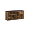 Songmics Bancs De Rangement | Vasagle-Banc-A-Chaussures-Marron-Rustique-Lhs024