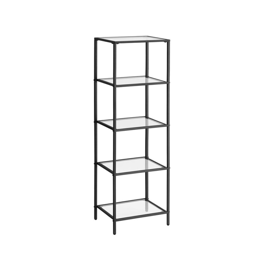 Songmics Etageres & Bibliotheques | Vasagle-Etagere-Verre-5-Niveaux-Lgt029