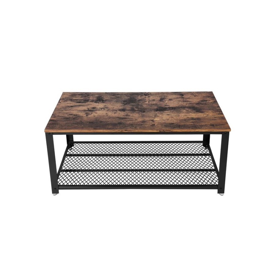 Songmics Tables Basses | Vasagle-Table-Basse-Avec-Etagere-Grillagee-Lct61