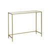 Songmics Tables Consoles | Vasagle-Table-Console-Verre-Dore-Lgt26