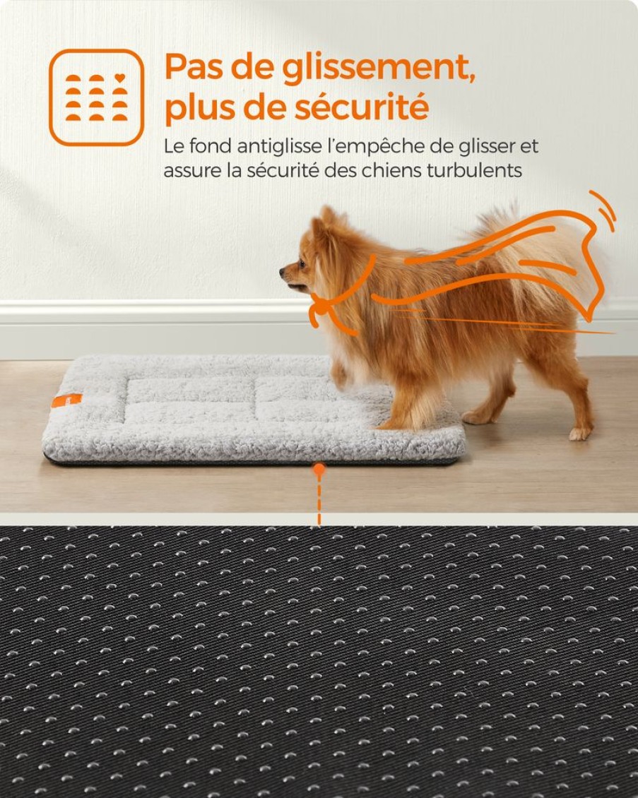 Songmics Tapis Educateur | Feandrea-Panier-Pour-Chien-60-X-45-Gris-Tourterelle-Ppb001