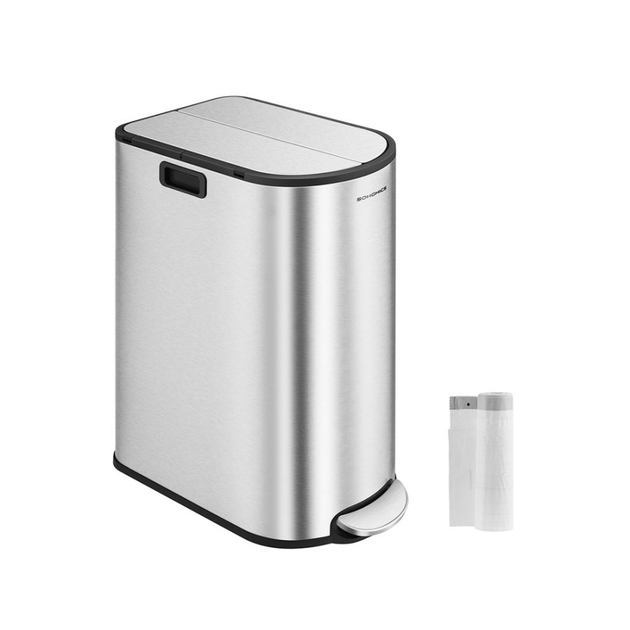 Songmics Poubelles | Songmics-Poubelle-De-Cuisine-Double-30L-Et-20L-Ltb570