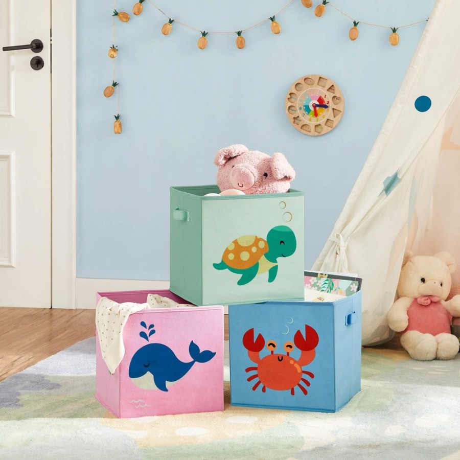 Songmics Meubles De Rangement Jouets | Songmics-3-Boites-Animaux-Rfb701