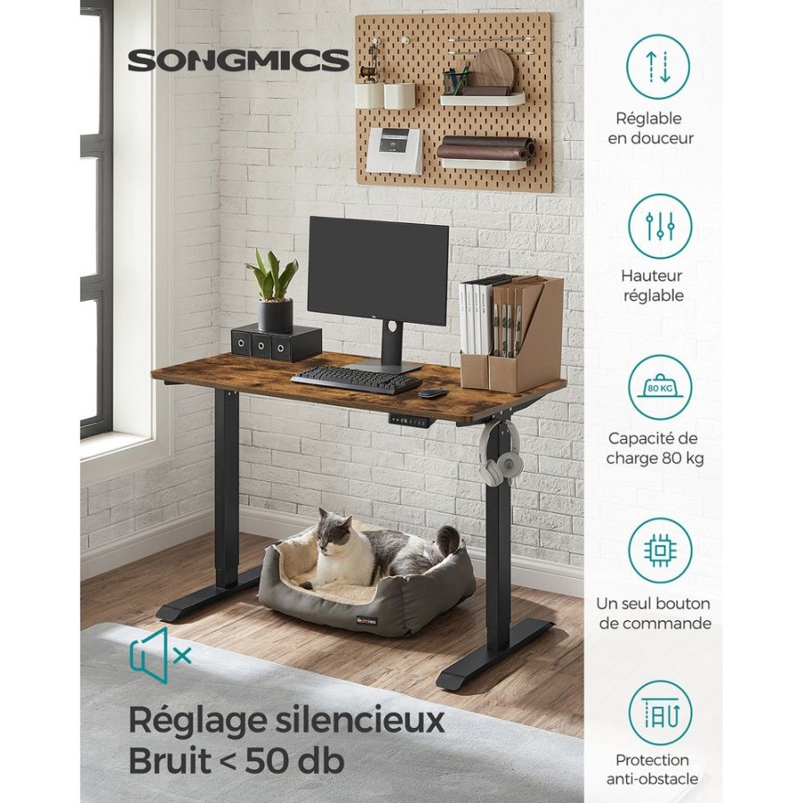 Songmics Bureaux Assis-Debout | Songmics-Bureau-Electrique-120-Cm-Industriel-Lsd101