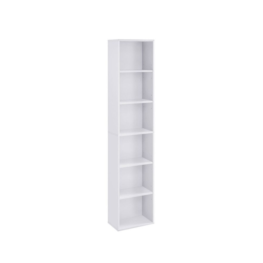 Songmics Etageres & Bibliotheques | Vasagle-Bibliotheque-6-Cases-Blanc-Lbc167