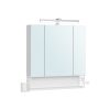 Songmics Placards | Vasagle-Meuble-De-Salle-De-Bain-3-Portes-Miroir-Blanc-Nuage-Bbk126