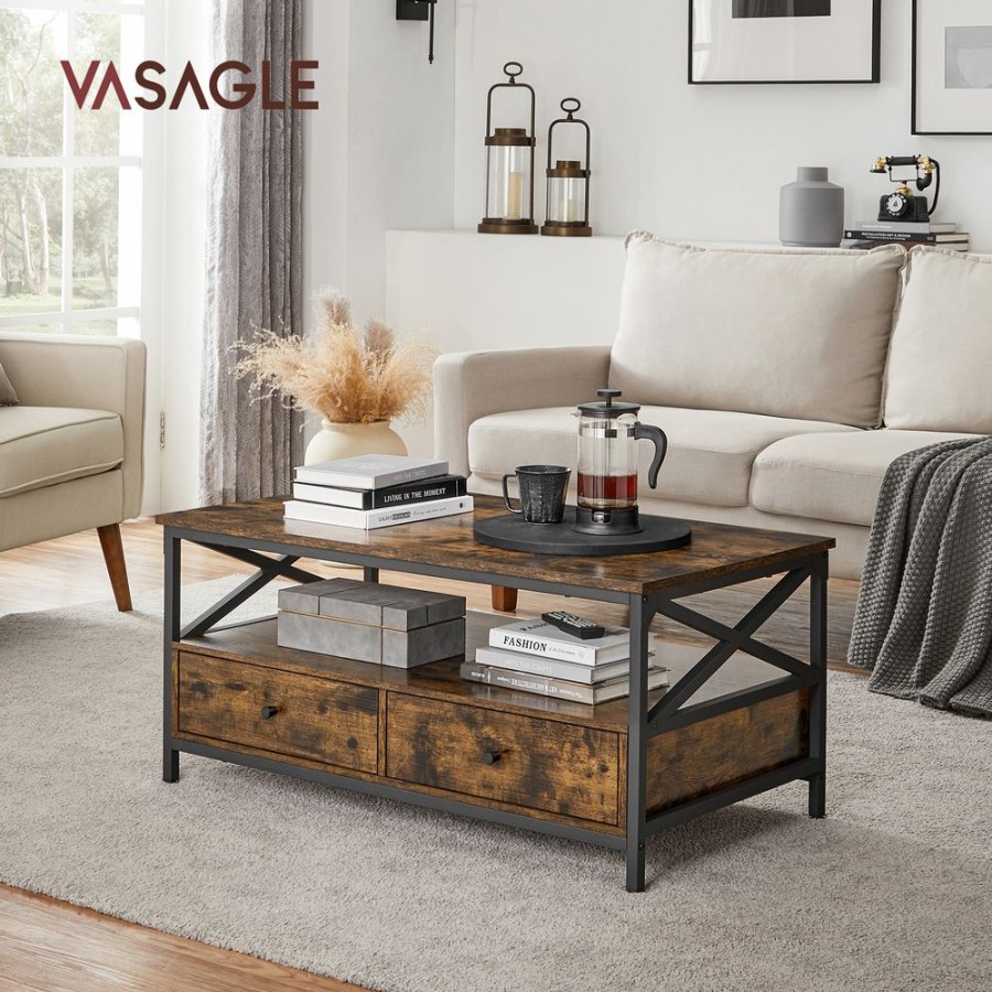 Songmics Tables Basses | Vasagle-Table-Basse-Design-X-Lct201