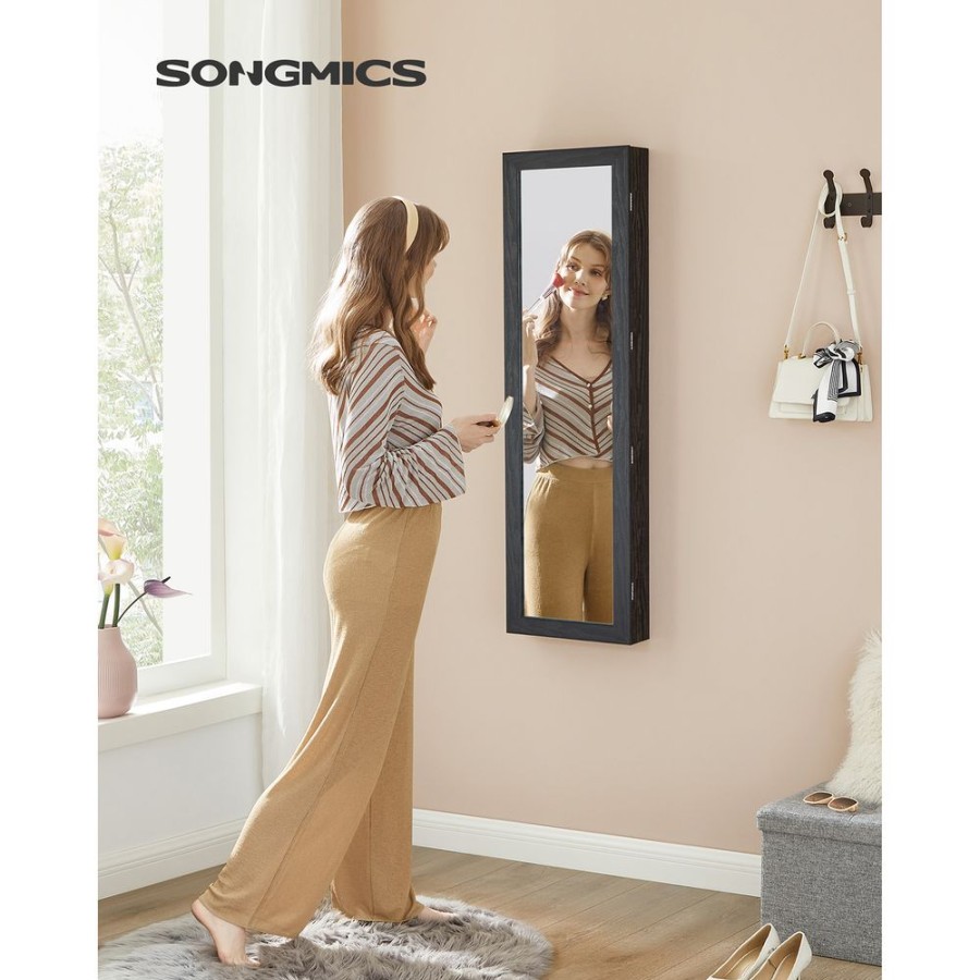 Songmics Armoires & Placards A Bijoux | Songmics-Armoire-A-Bijoux-Boise-Jjc093