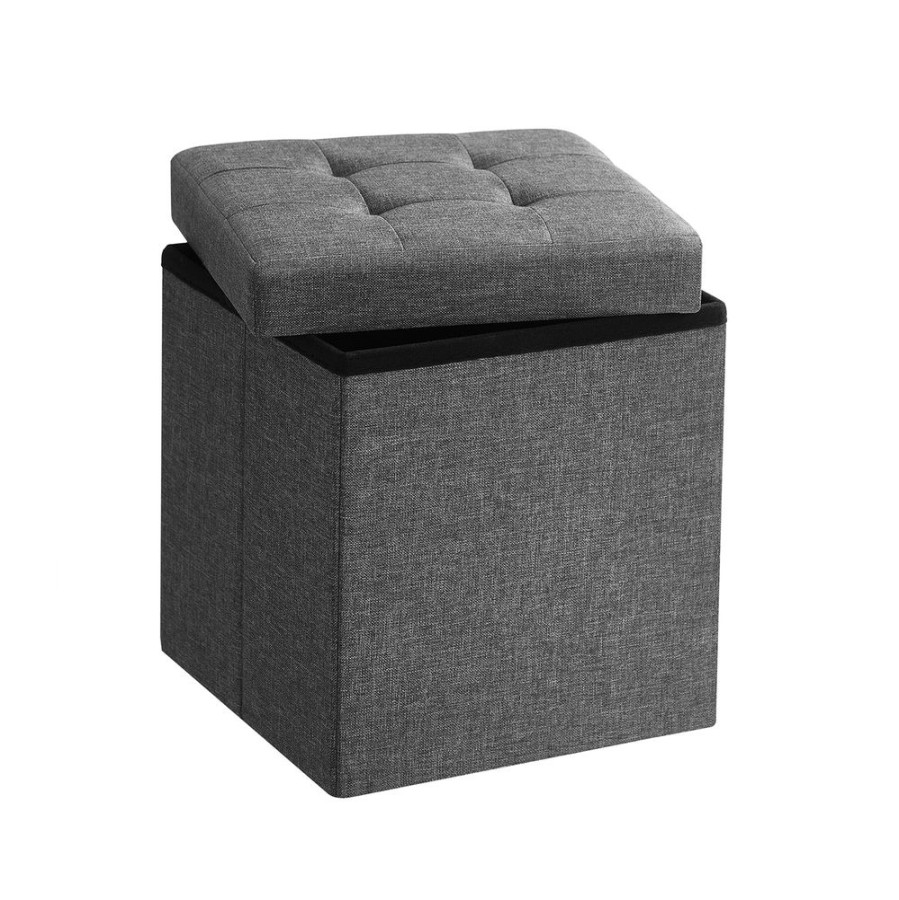 Songmics Bancs De Rangement | Songmics-Banc-De-Rangement-Gris-Lsf028