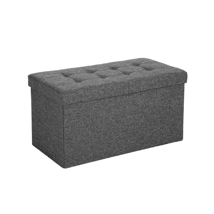 Songmics Bancs De Rangement | Songmics-Banc-Rangement-80L-Gris-Fonce-Lsf46