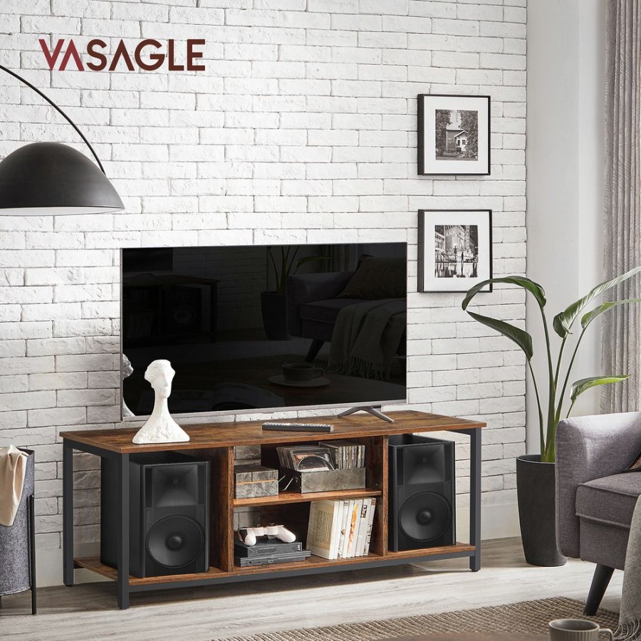 Songmics Meubles Tv | Vasagle-Meuble-Tv-Avec-Etageres-Style-Industriel-Ltv060