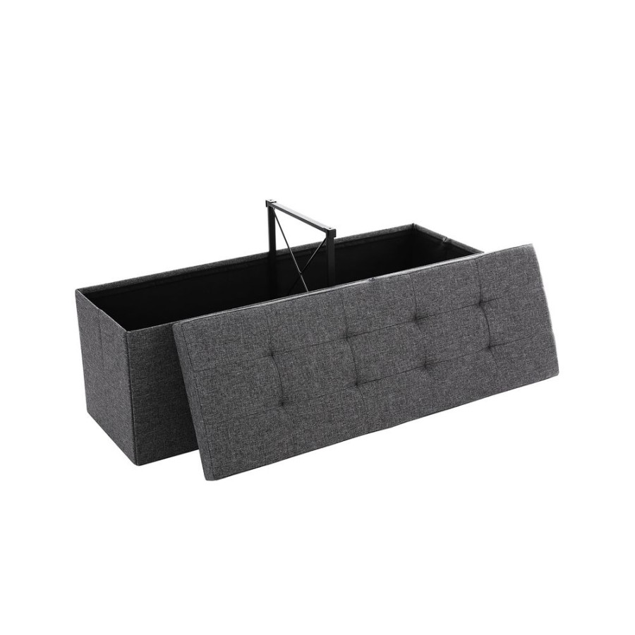 Songmics Bancs De Rangement | Songmics-Banc-Rangement-120L-Gris-Fonce-Lsf76