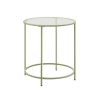 Songmics Tables D'Appoint | Vasagle-Table-Dappoint-Ronde-Verre-Noir-Lgt020