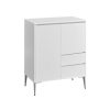 Songmics Rangements A Cubes | Vasagle-Buffet-Avec-2-Tiroirs-Blanc-Nuage-Bbk243