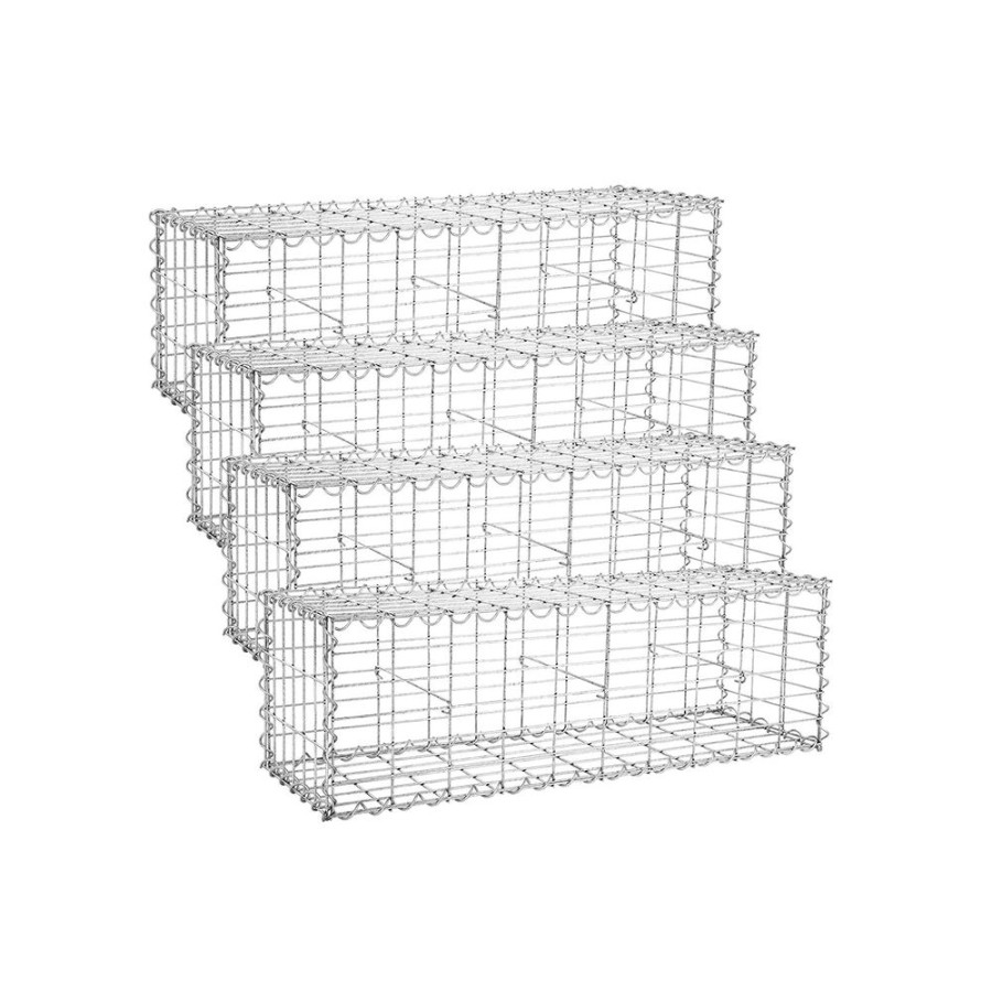 Songmics Gabion A Pierre | Songmics-4-Gabions-100-X-30-X-30-Cm-Ggb433