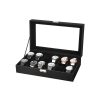 Songmics Armoires & Placards A Bijoux | Songmics-Boite-A-Montre-12-Compartiments-Verrouillable-Jwb12