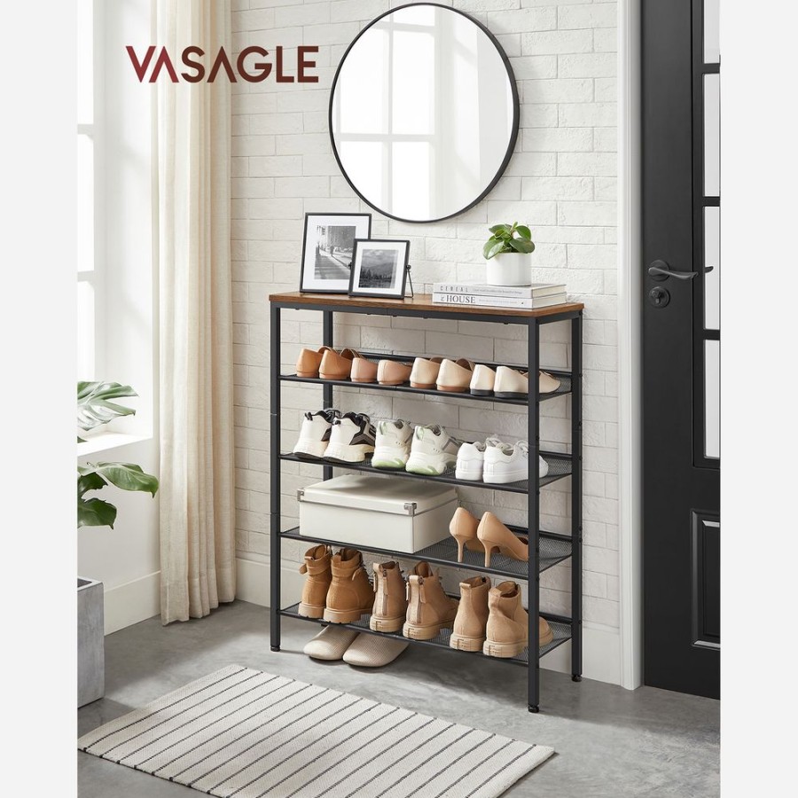 Songmics Meubles A Chaussures | Vasagle-Etagere-A-Chaussures-Maille-Lbs038