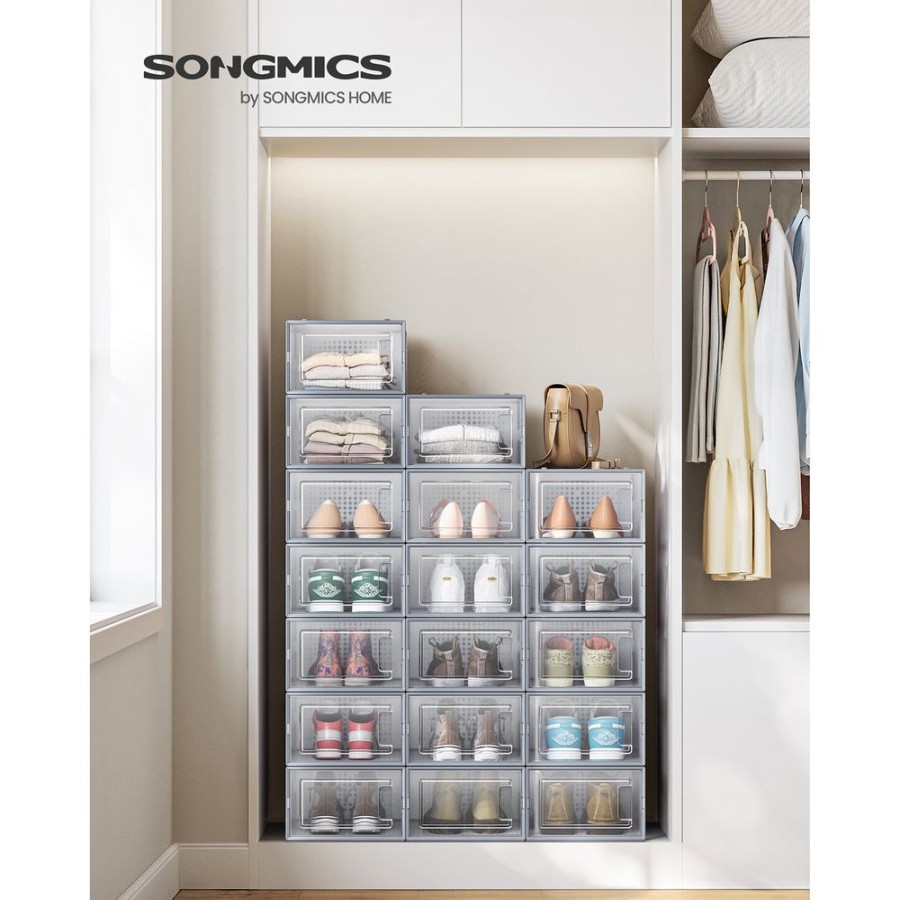 Songmics Meubles A Chaussures | Songmics-18-Boites-A-Chaussures-Lsp007