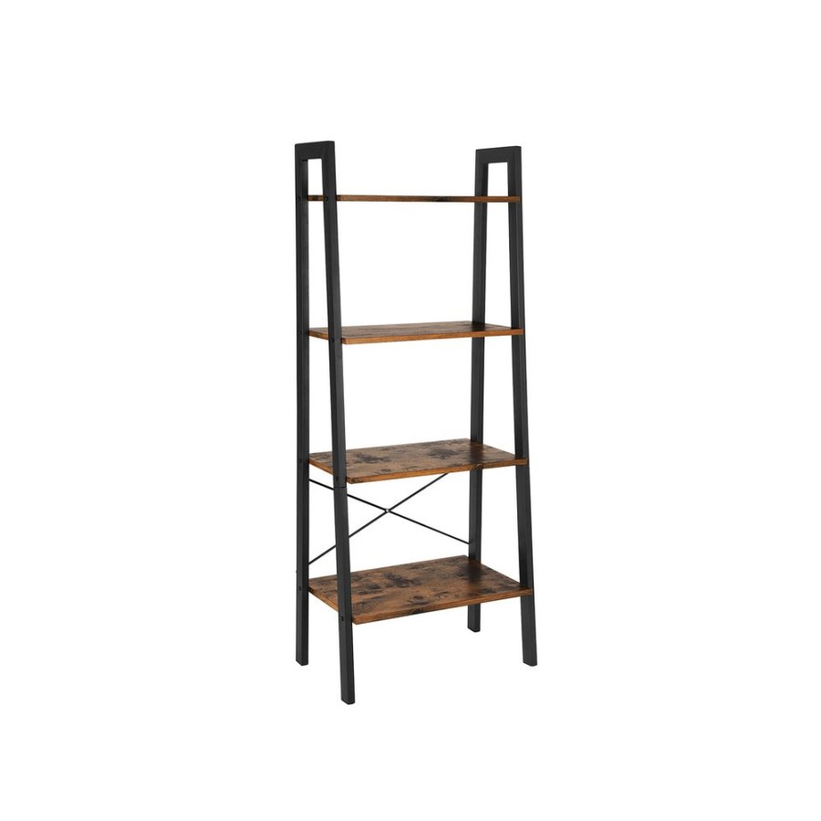 Songmics Etageres & Bibliotheques | Vasagle-Etagere-Echelle-A-4-Niveaux-Industriel-Lls44