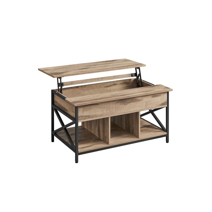 Songmics Tables Basses | Vasagle-Table-Basse-Avec-Plateau-Relevable-Industriel-Lct205