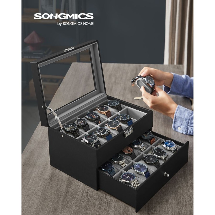 Songmics Boites A Montres | Songmics-Boite-A-Montres-20-Cases-Jwb020