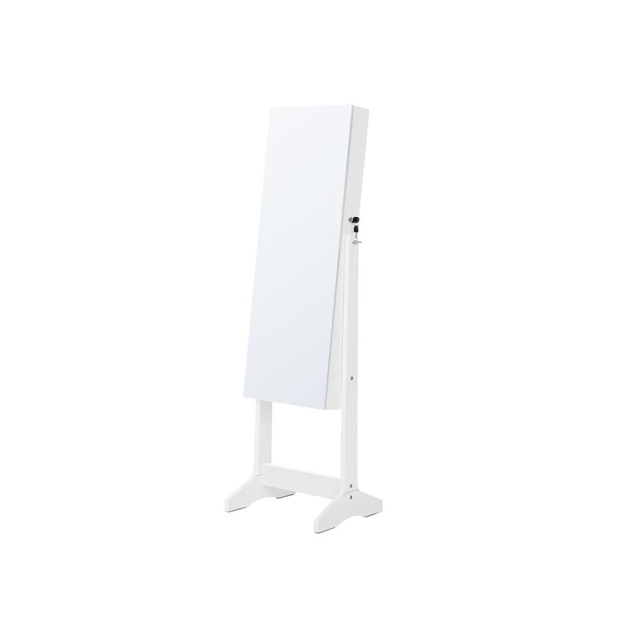 Songmics Armoires & Placards A Bijoux | Songmics-Armoire-A-Bijoux-Sur-Pied-Blanc-Jjc002